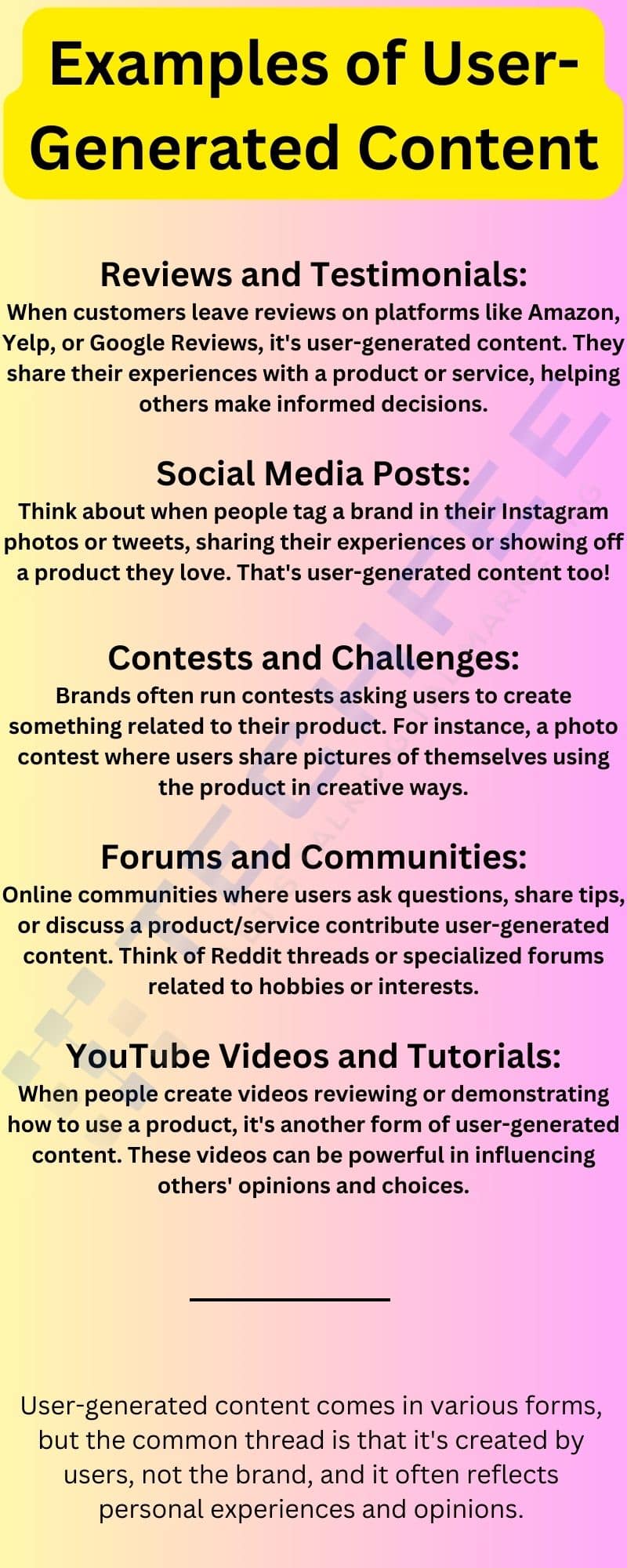 examples of user generated content